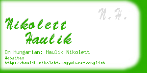 nikolett haulik business card